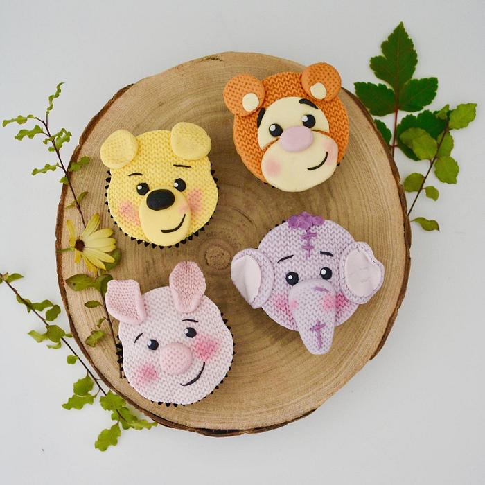 Winnie the Pooh and Friends Crochet Cupcakes 