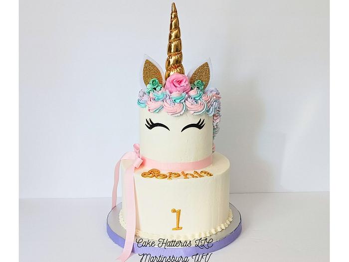 Unicorn Cake for First Birthday