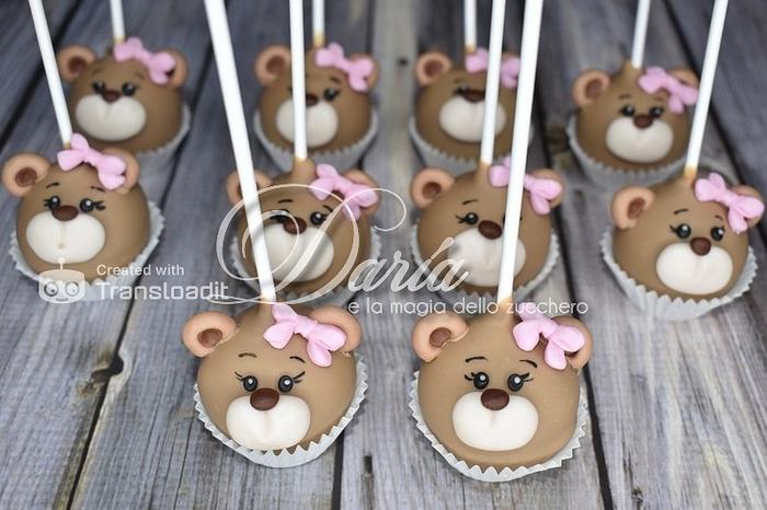 Teddy bear cakepops 