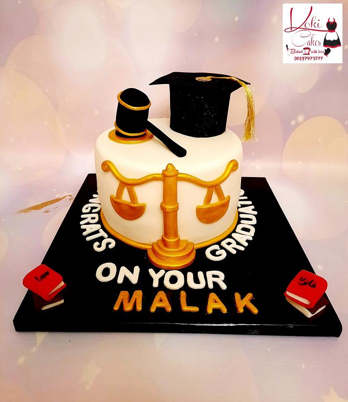 "Lawyer graduation cake"