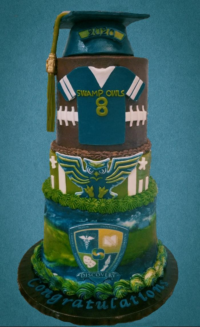 High School Graduation Cake - Decorated Cake by Eicie - CakesDecor