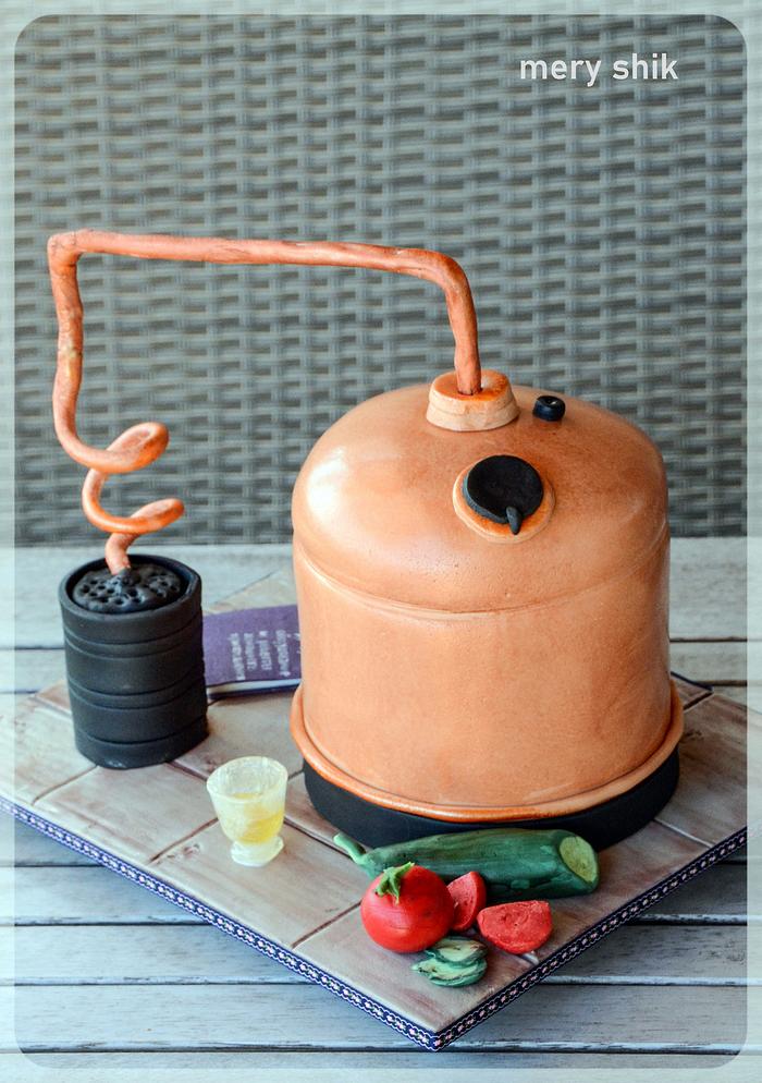 Brandy distiller cake...with some accesoires!