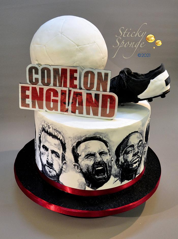 Hand painted football cake