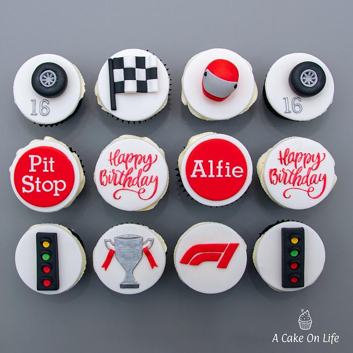 Formula 1 Themed Cupcakes
