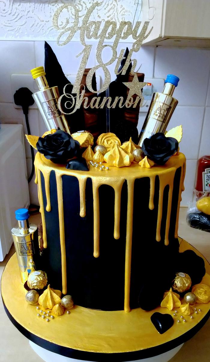 Black and gold drip 18th