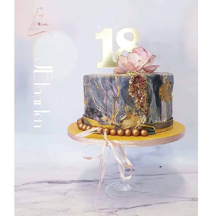 Marble-granito cake sweet 18