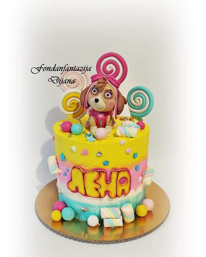 Skye themed cake 