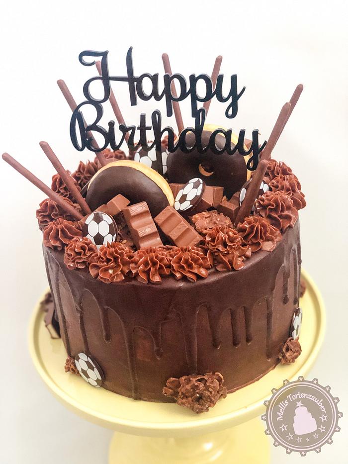 Birthday Chocolate Drip Cake