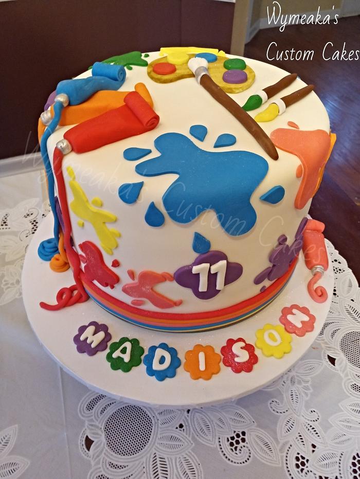 Paint Art Themed Cake