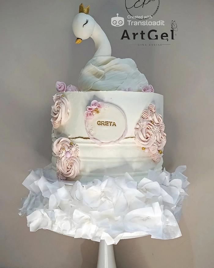 Swan cake - Decorated Cake by Elisabetta Palumbo - CakesDecor