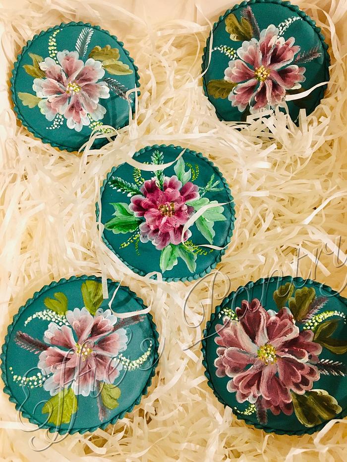 Floral cookie set