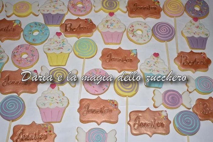 sweet candy cookies