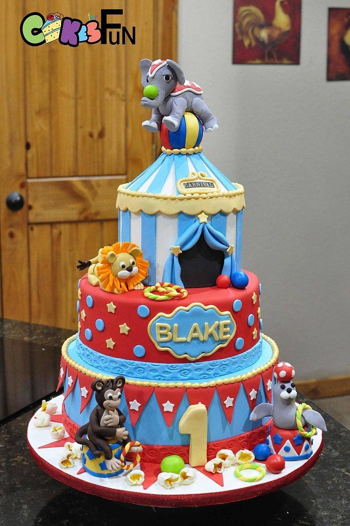 Circus cake First Birthday