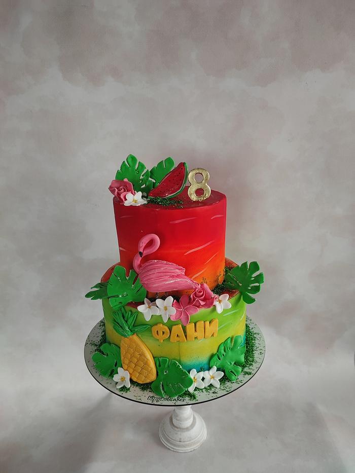 Flamingo Cake 