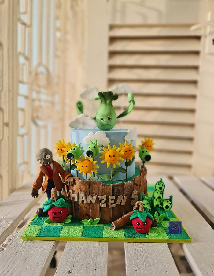 Plant and Zombies Cake