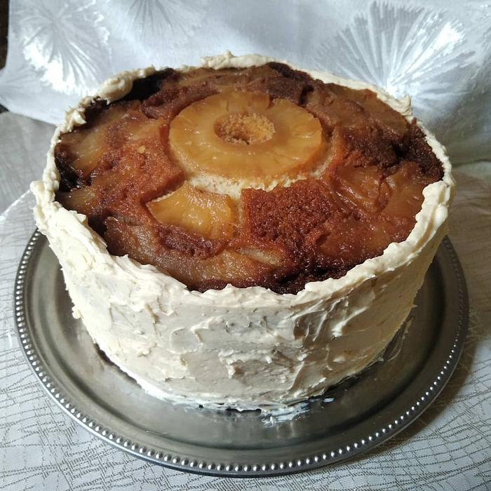 Rustic textured pineapple cake 