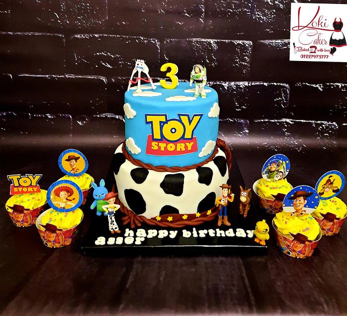 "Toy story cake & cupcakes"