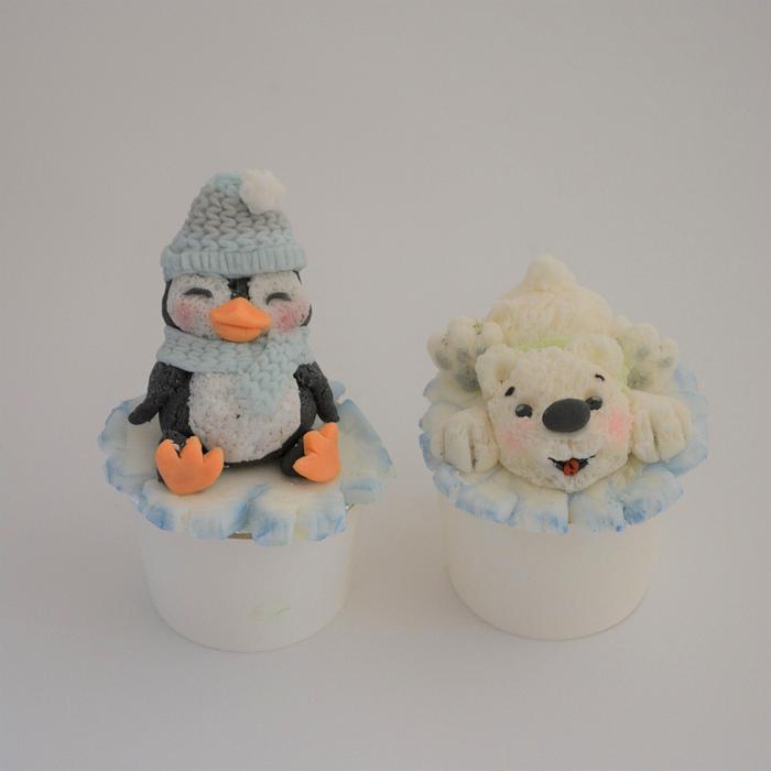 Arctic Animals Cupcakes
