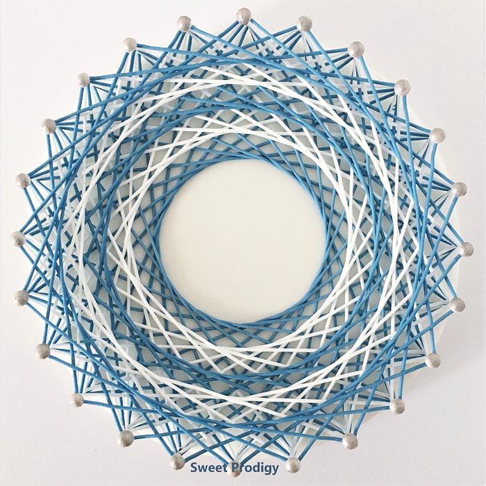 Blue and White String Art | Sweet Prodigy