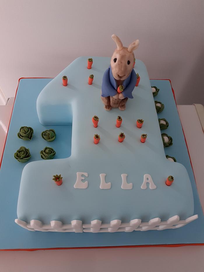 Peter rabbit 1st birthday cake