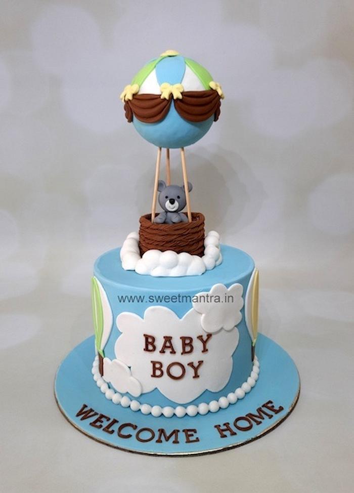 Customized Welcome Baby cake #welcomebabycake #babyshowercake  #genderrevealcake #yyccakes #calgarycakes #livingstonyyc  #cakesinlivingston… | Instagram