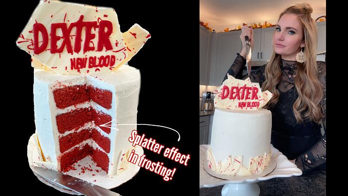 RED VELVET DEXTER MORGAN CAKE!