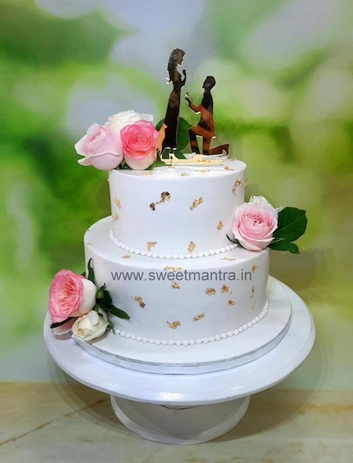 2 tier Wedding cake