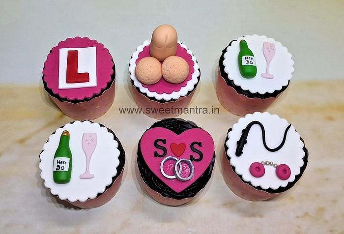 Bachelorette cupcakes