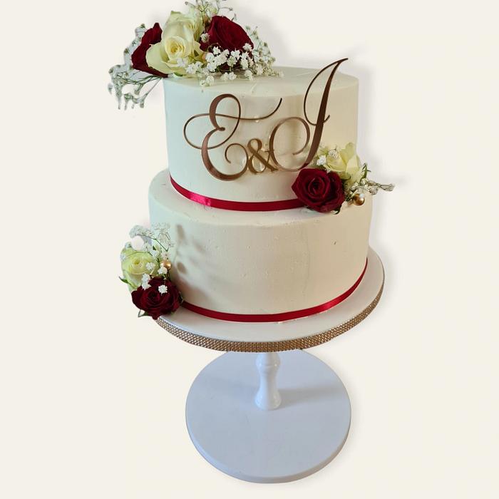 Simpel weddingcake 