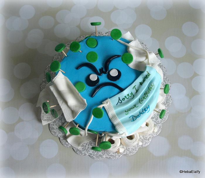Dahley's corona virus birthday cake