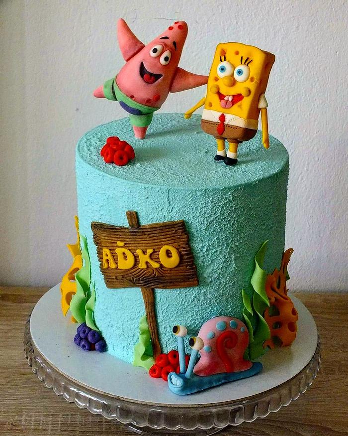 Spongebob and friends cake 