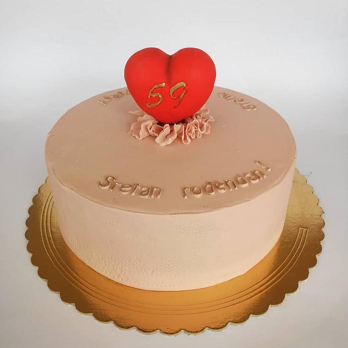 Sapphire Wedding Anniversary Cake - Cakoholic