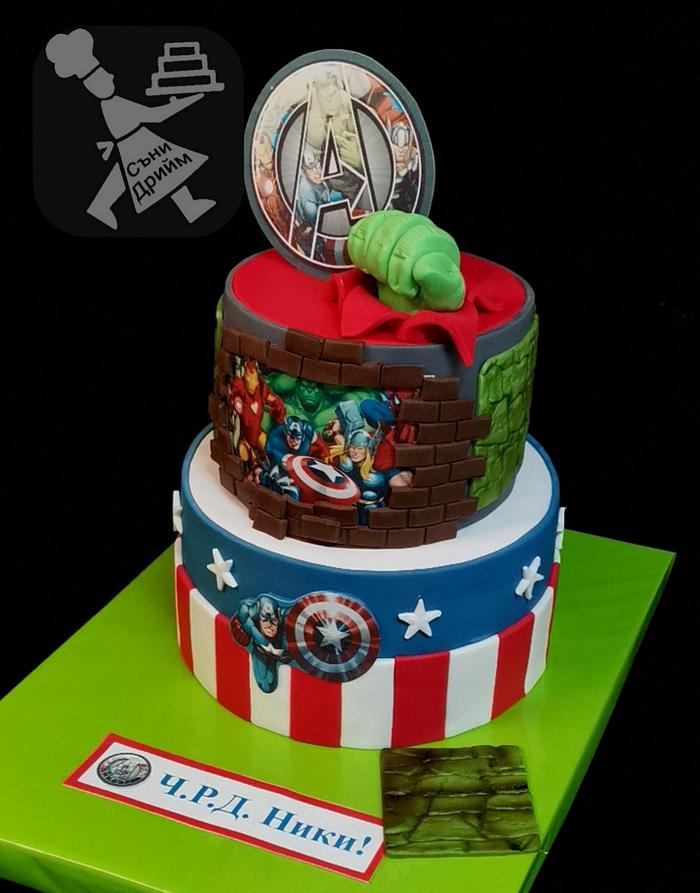 The Avengers cake 