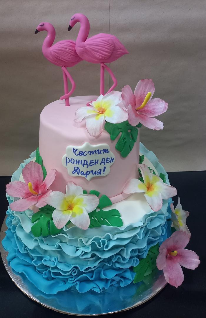  Flamingo cake