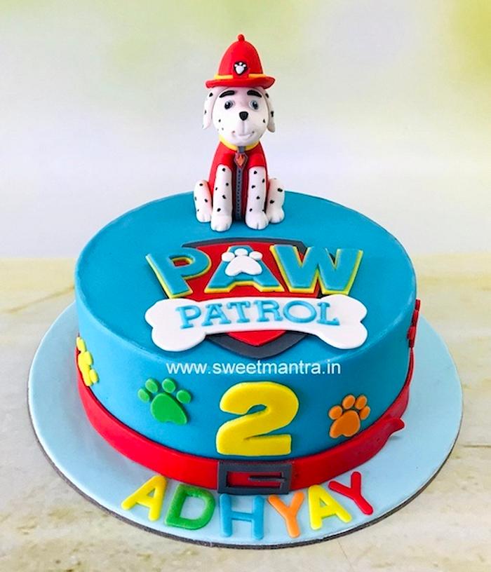 Paw Patrol dog design cake