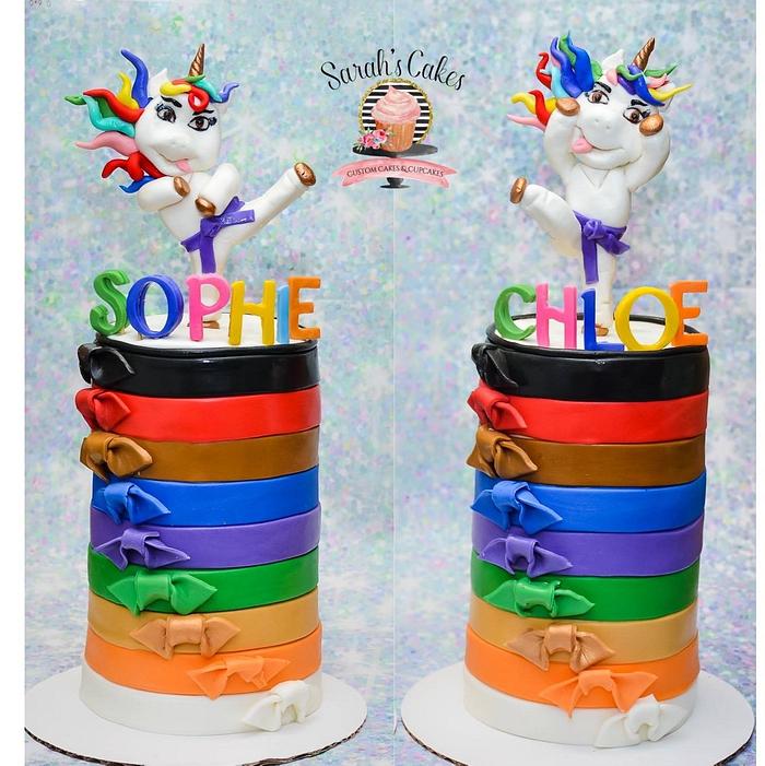 Unicorn karate cake