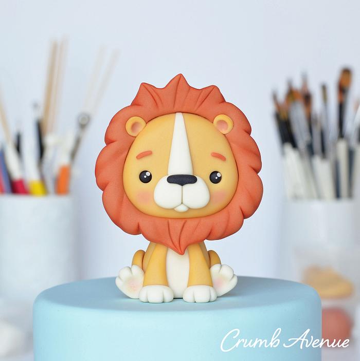 Cute Lion Cake Topper
