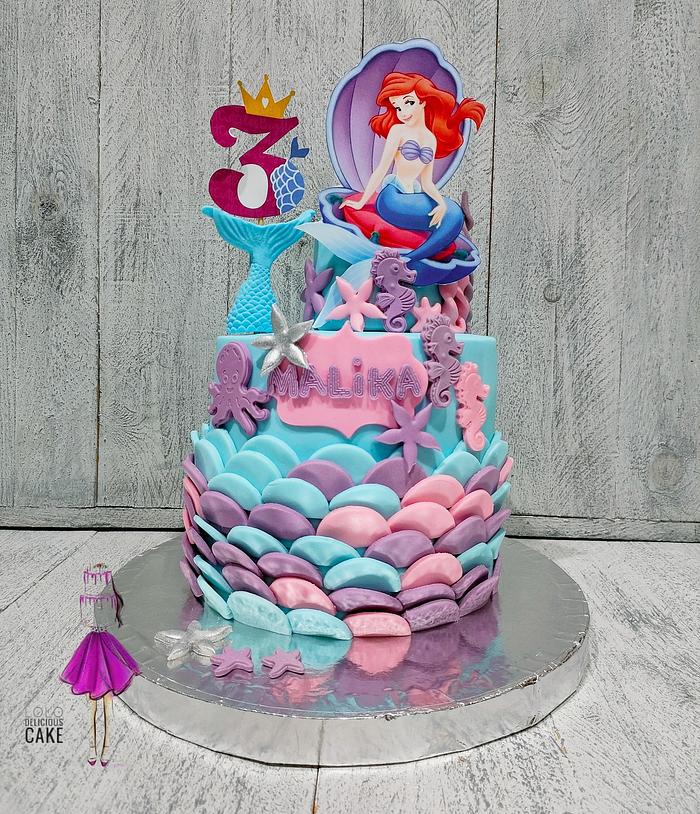Mermaid Cake by lolodeliciouscake to the most beautiful princess malika 