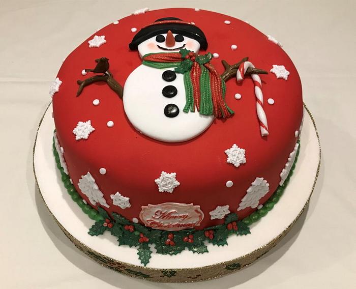  Snowman Cake