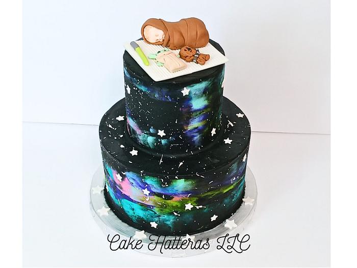 Star Wars Baby Shower Galaxy Cake