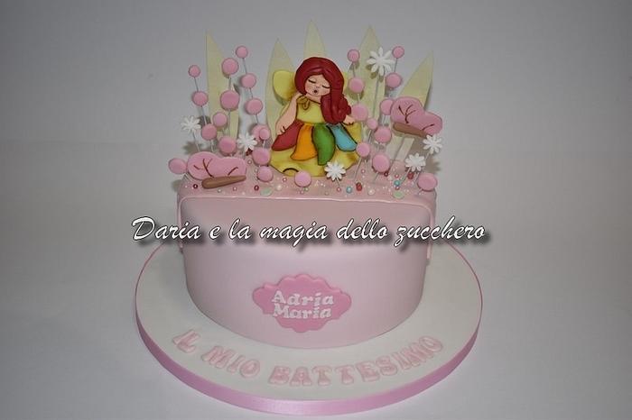 Fairy Thun baptism cake