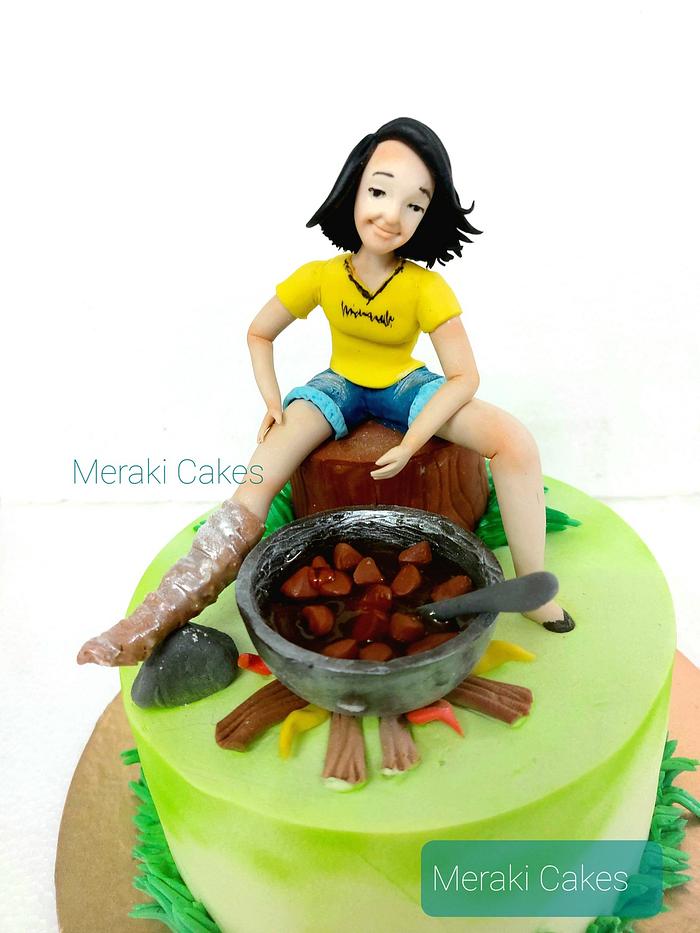 Realistic woman cake topper