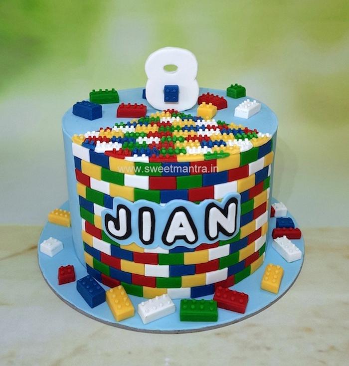 Lego blocks cake