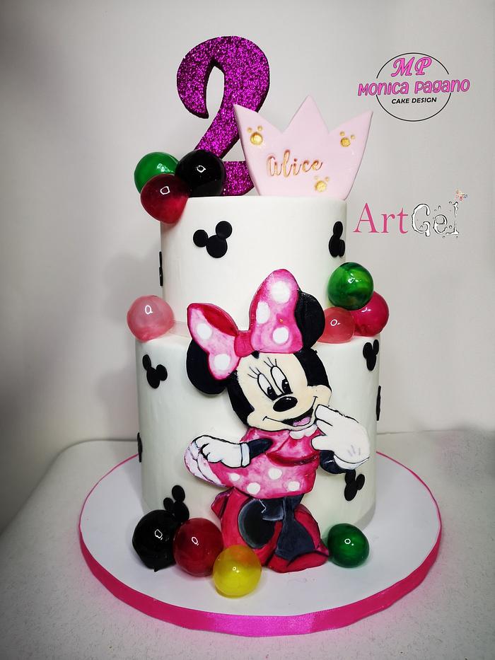 Cake Minnie dipinta 