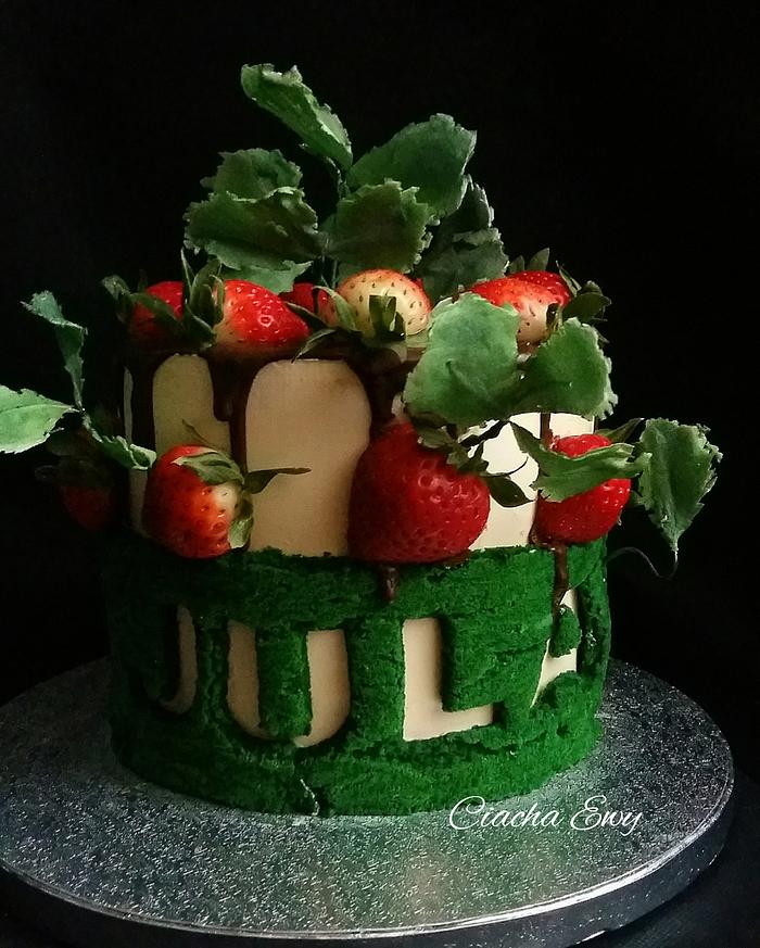 Cake strawberries