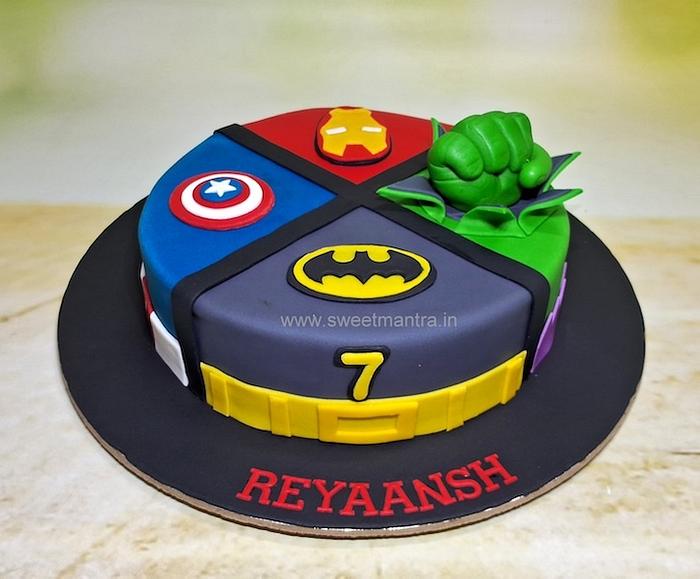 Customized Avengers cake