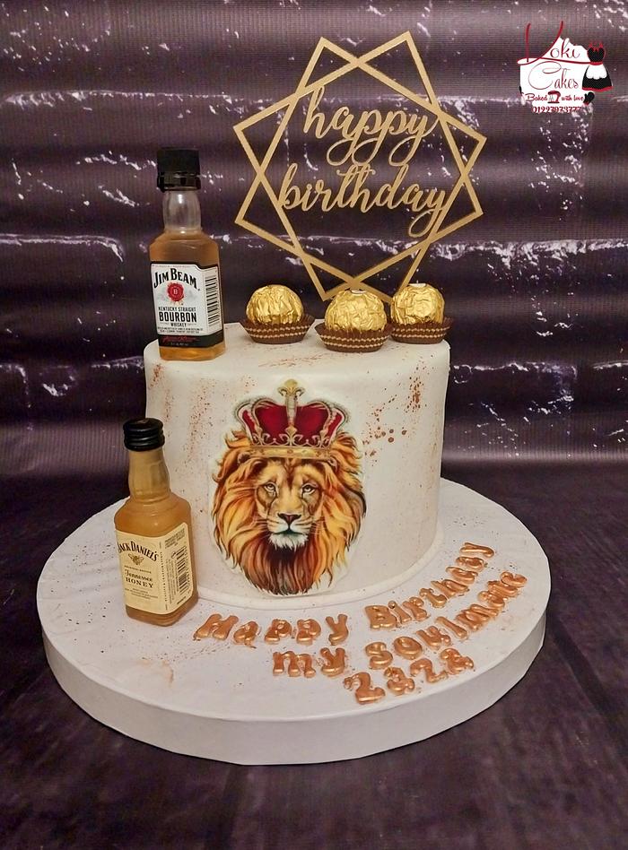 "Lion cake for him"