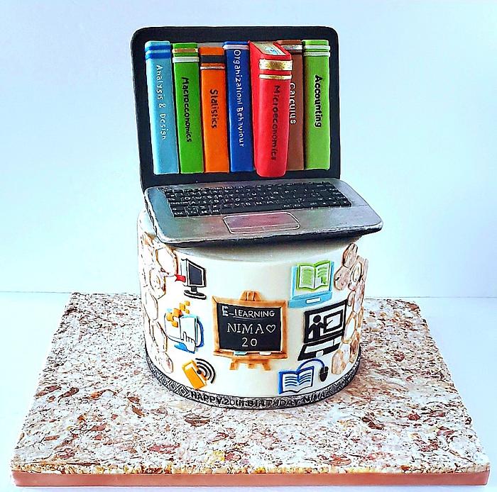 Computer — Birthday Cakes | Computer cake, Cake designs birthday,  Retirement party cakes
