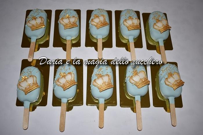 Crown cakepops sicles