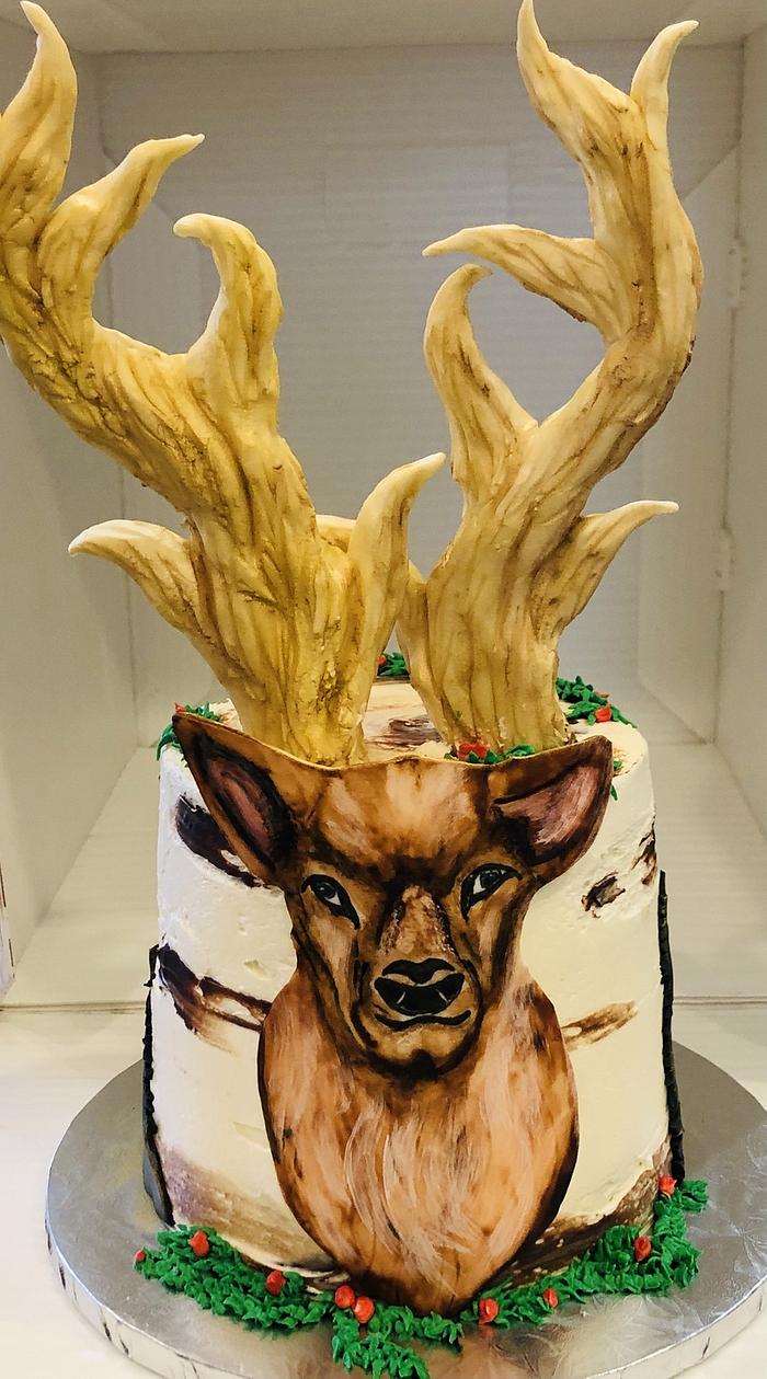 Deer hunter birthday cake